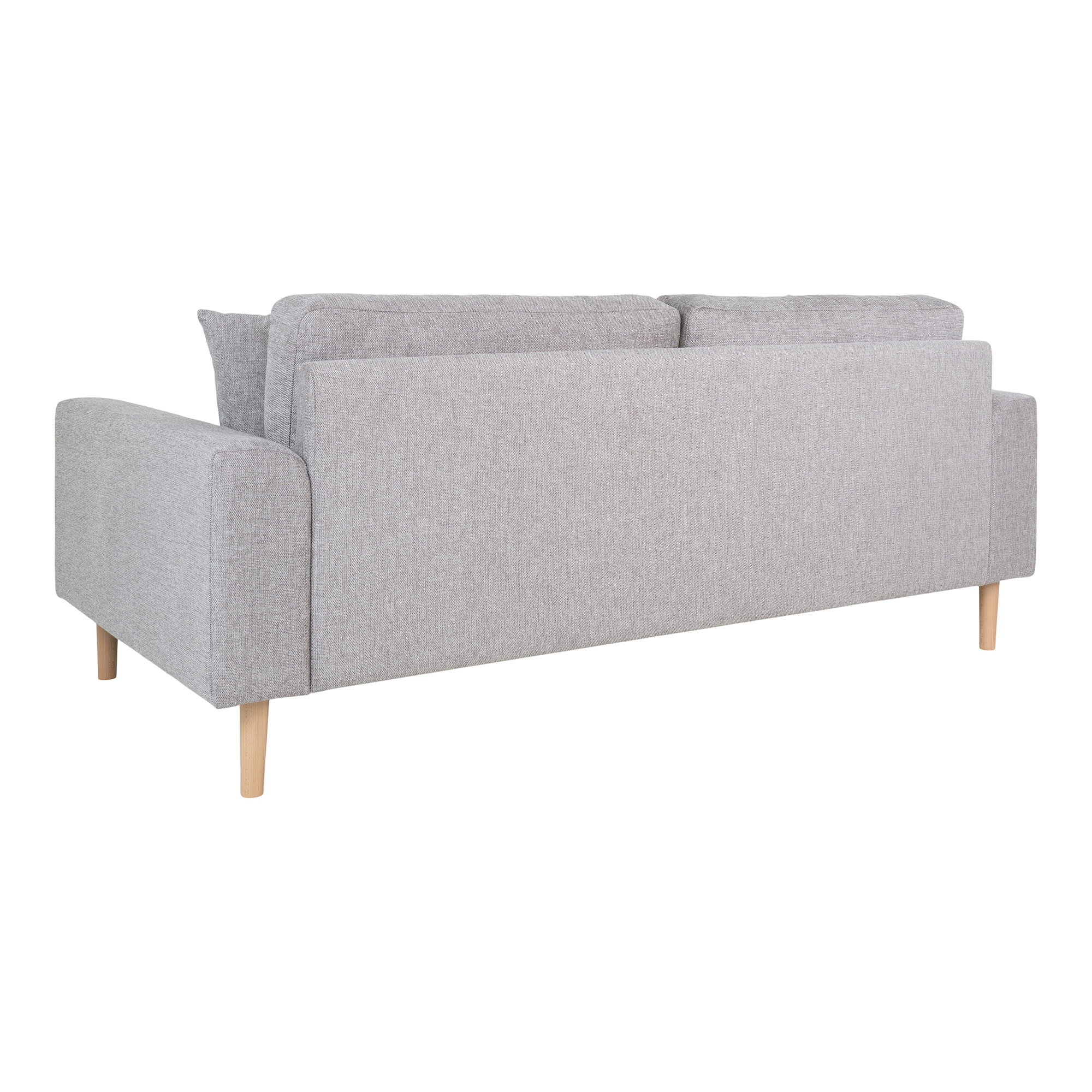 Lido 2,5 Personers Sofa, lysegrå med to puder og natur træben, HN1040 - Billede 3