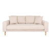 Lido 2,5 Personers Sofa, sand med to puder og natur træben, HN1050