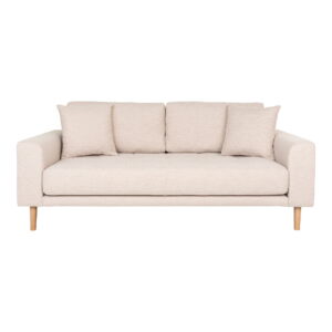 Lido 2,5 Personers Sofa, sand med to puder og natur træben, HN1050