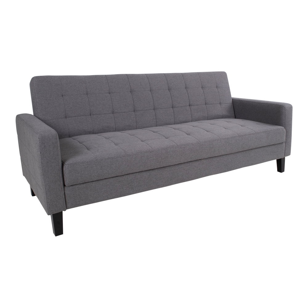 Milton Sovesofa med opbevaring, mørkegrå, sorte ben - Billede 2