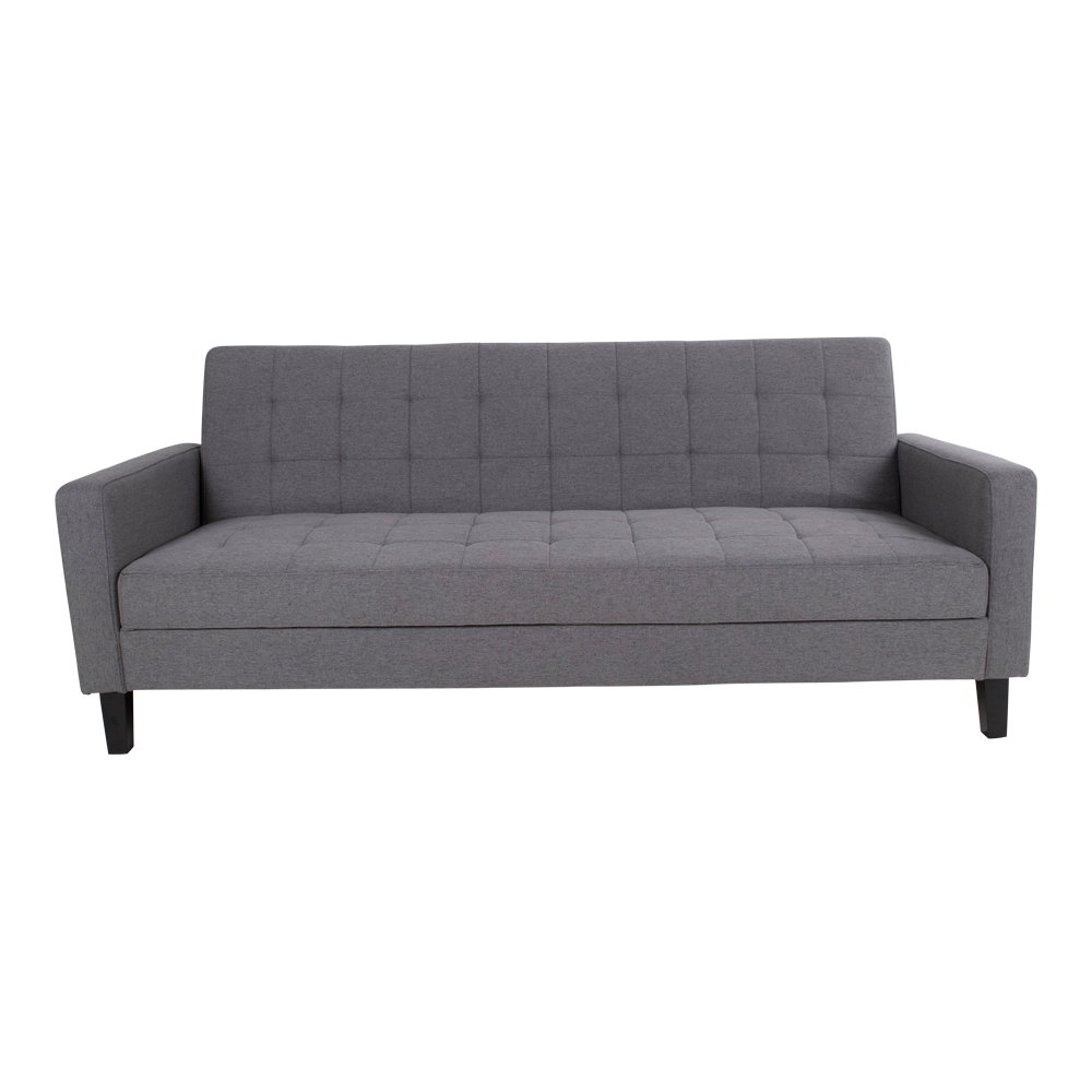 Milton Sovesofa med opbevaring, mørkegrå, sorte ben