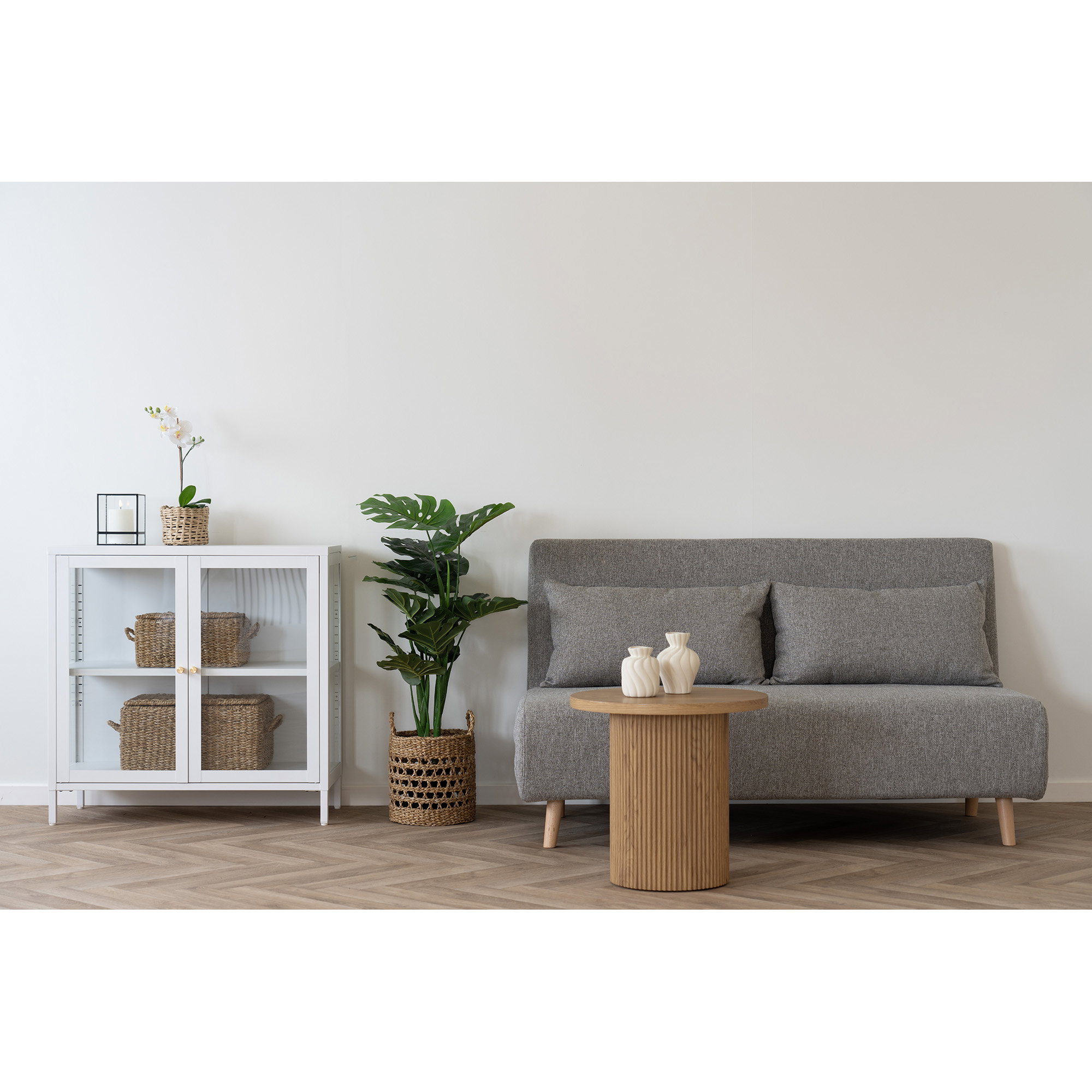 Marlow 2 Personers Sovesofa, grå, natur ben, HN1070 - Billede 6