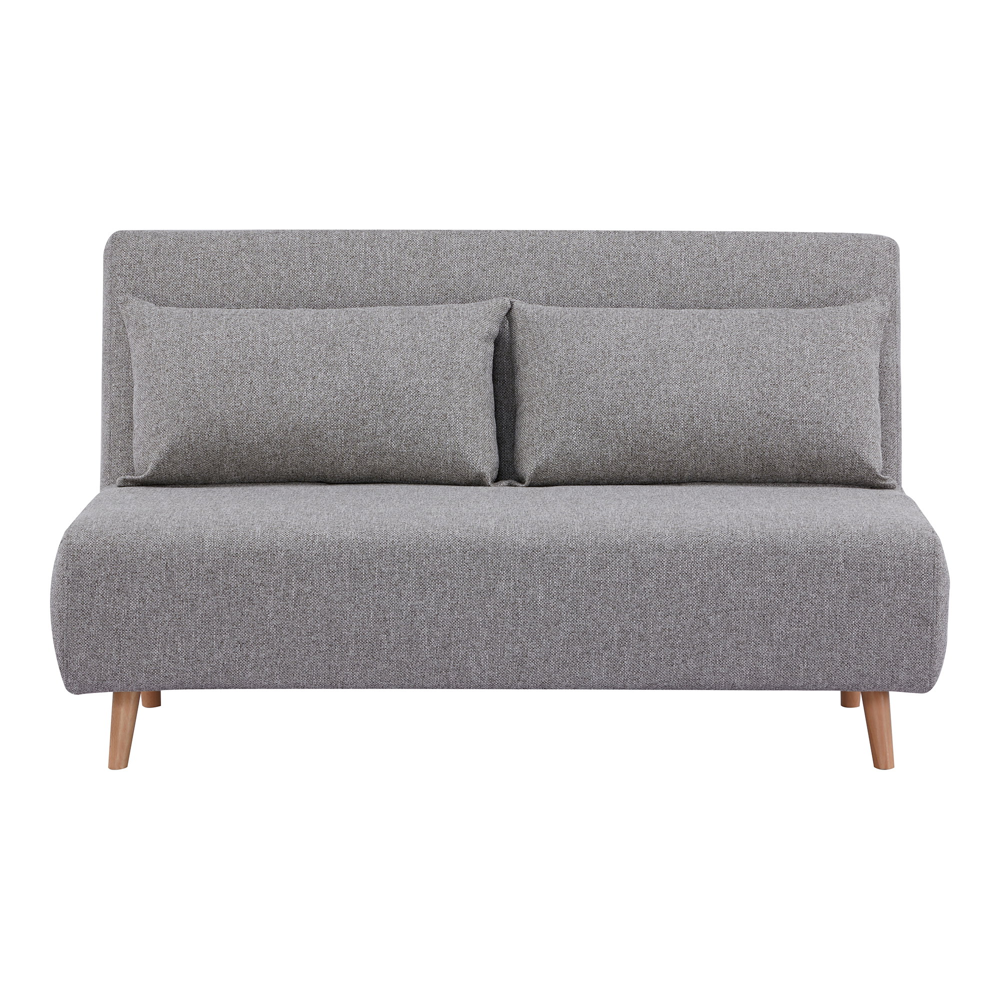 Marlow 2 Personers Sovesofa, grå, natur ben, HN1070