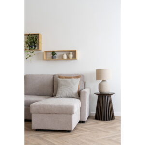 Belfast Chaiselong Sovesofa med opbevaring, mørk sand, natur ben, HN1085 - Billede 9