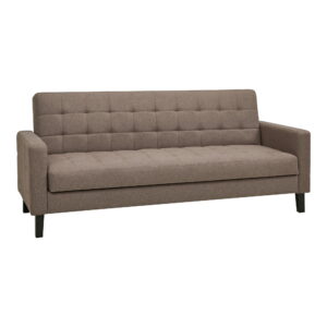 Milton Sovesofa med opbevaring, brun, sorte ben, HN1089