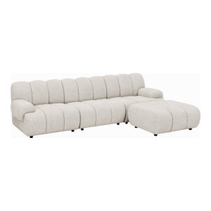 Alternative view of Taza 3,5 personers modulsofa m/puf, sand, højrevendt, HN1422