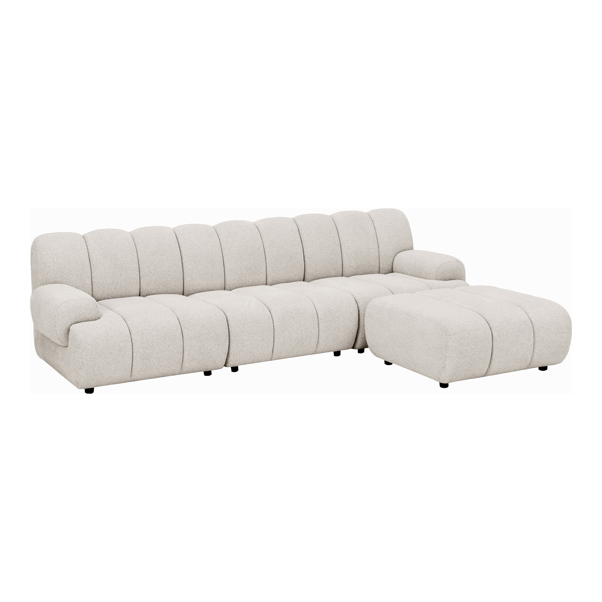 Taza 3,5 personers modulsofa m/puf, sand, højrevendt, HN1422 - Billede 2
