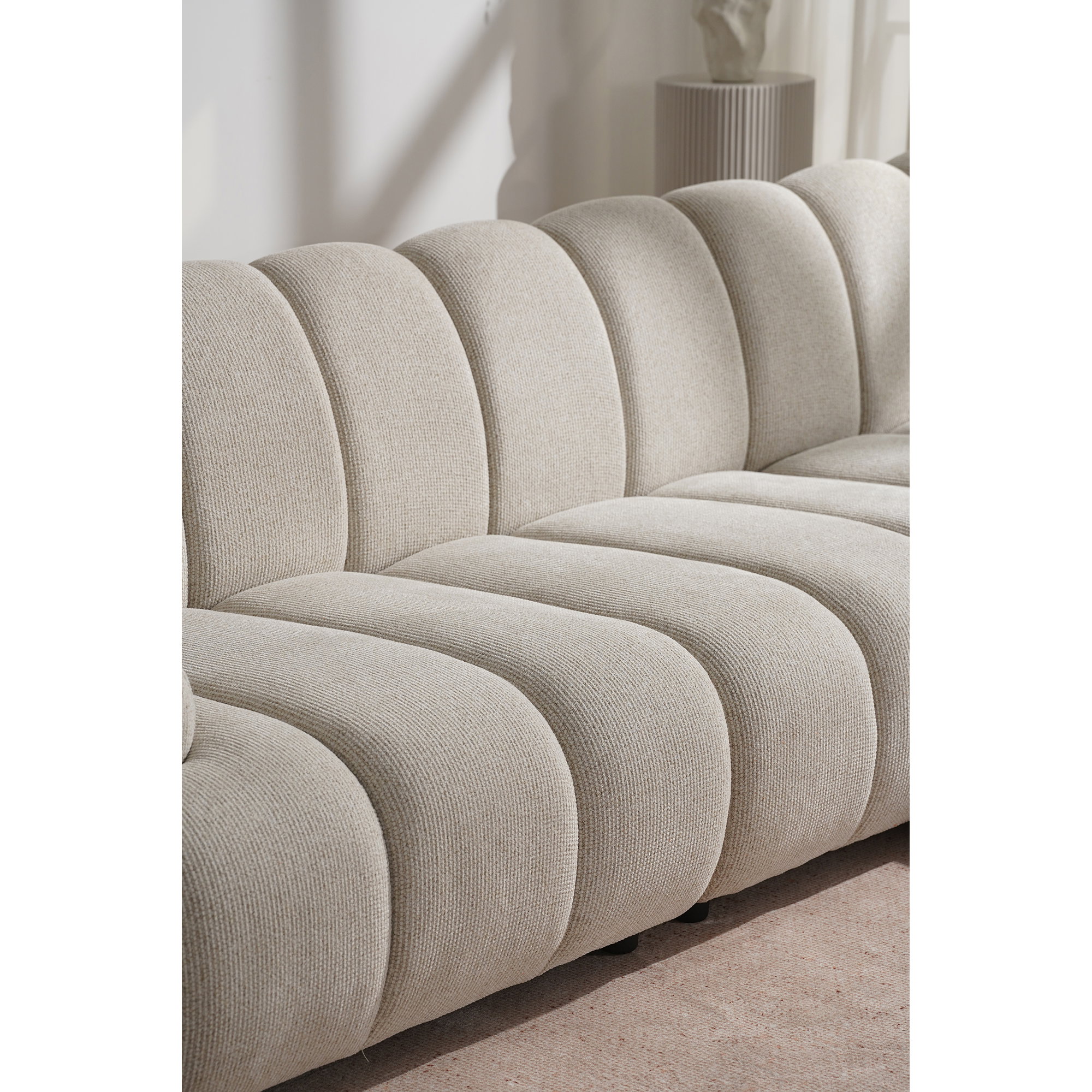Taza 3,5 personers modulsofa m/puf, sand, højrevendt, HN1422 - Billede 5