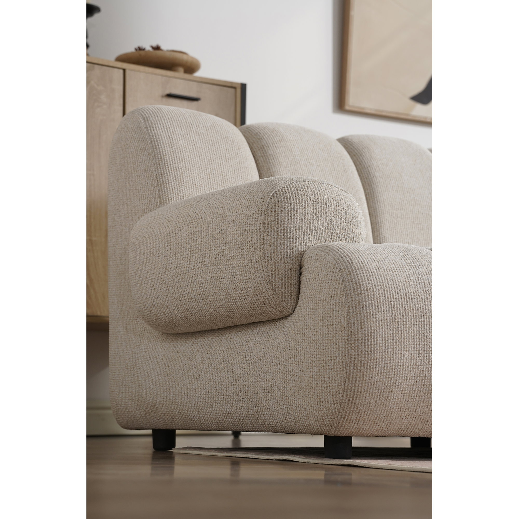 Taza 3,5 personers modulsofa m/puf, sand, højrevendt, HN1422 - Billede 6