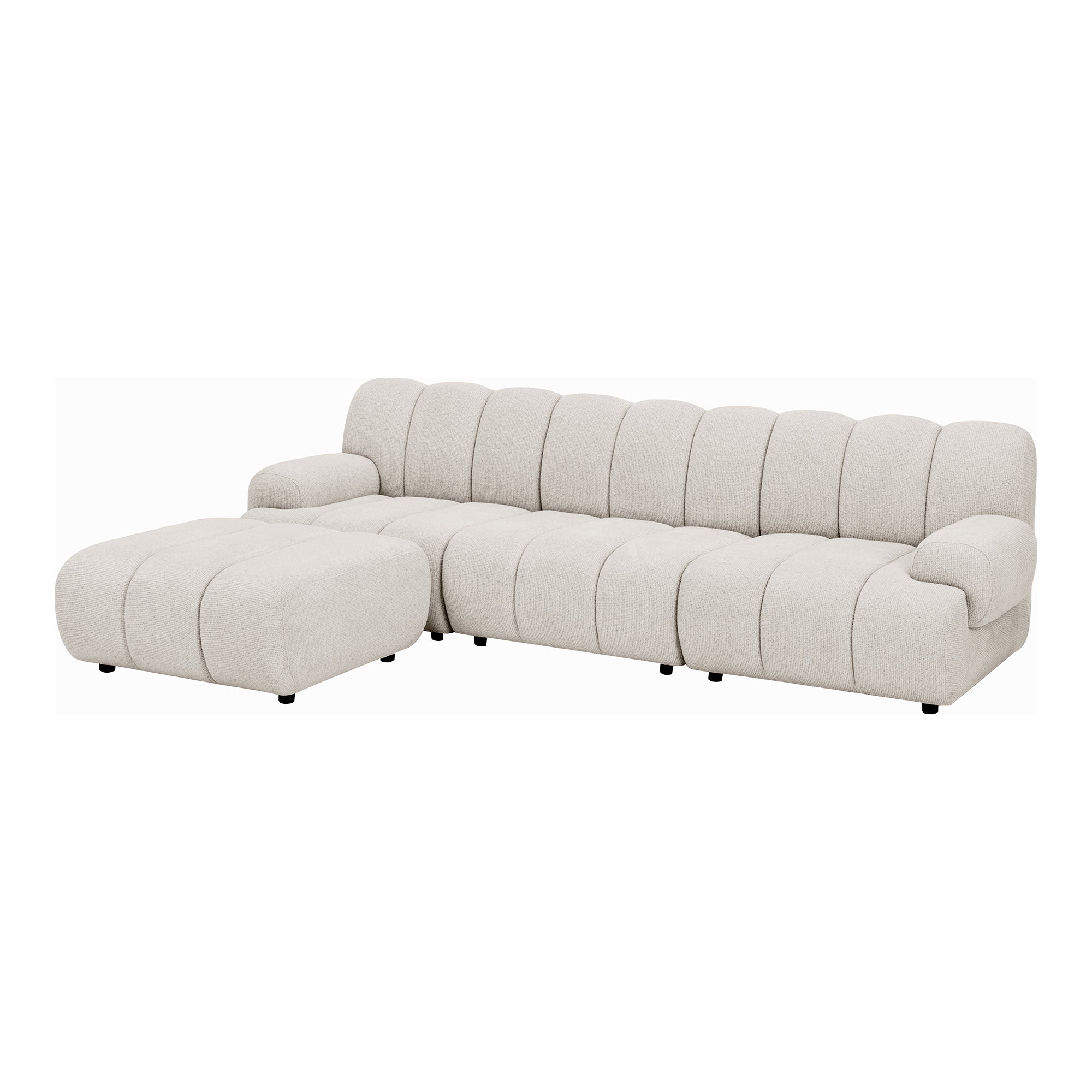 Taza 3,5 personers modulsofa m/puf, sand, venstrevendt, HN1422 - Billede 2