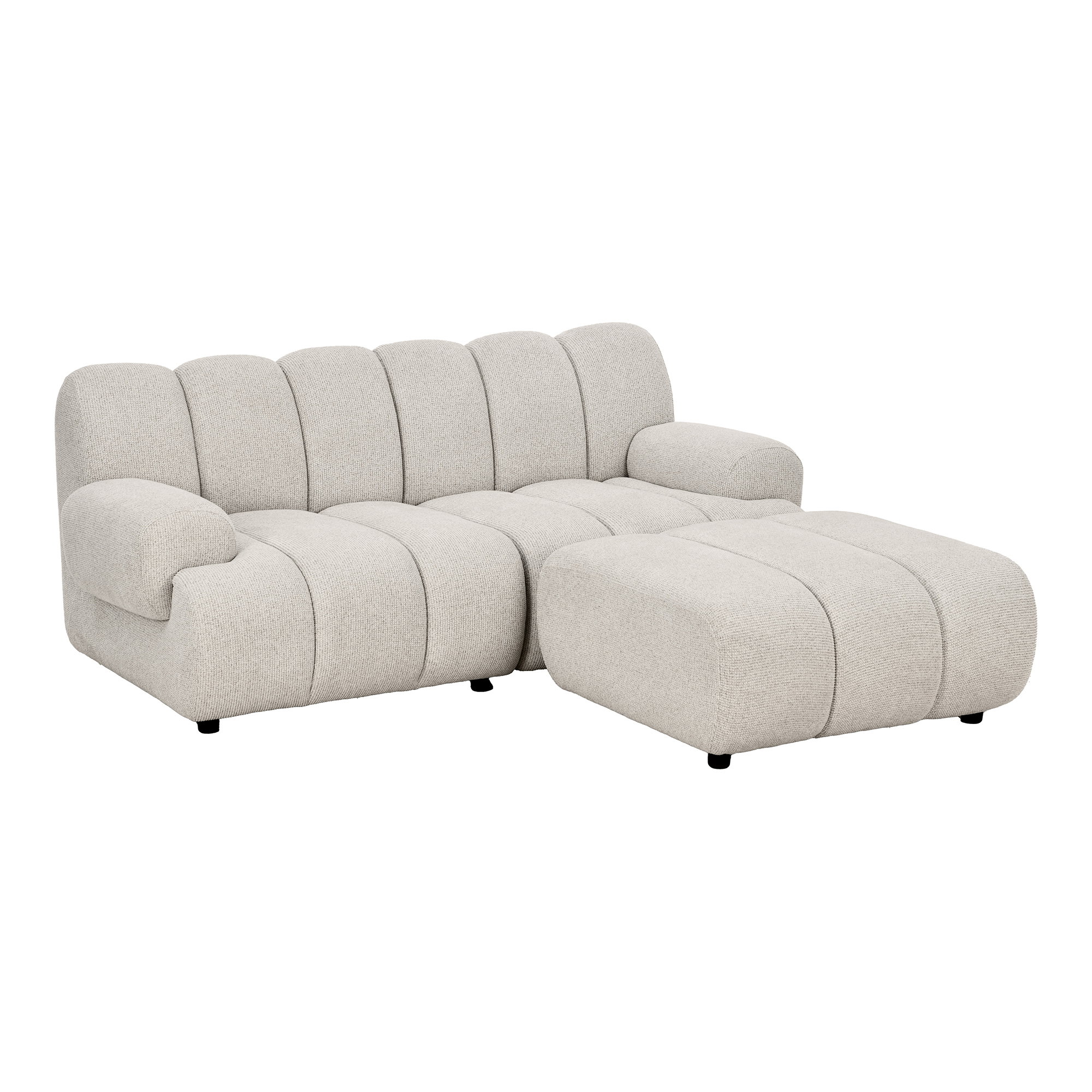 Taza 2,5 personers modulsofa m/puf, sand, højrevendt, HN1422 - Billede 2