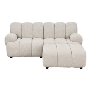Taza 2,5 personers modulsofa m/puf, sand, højrevendt, HN1422