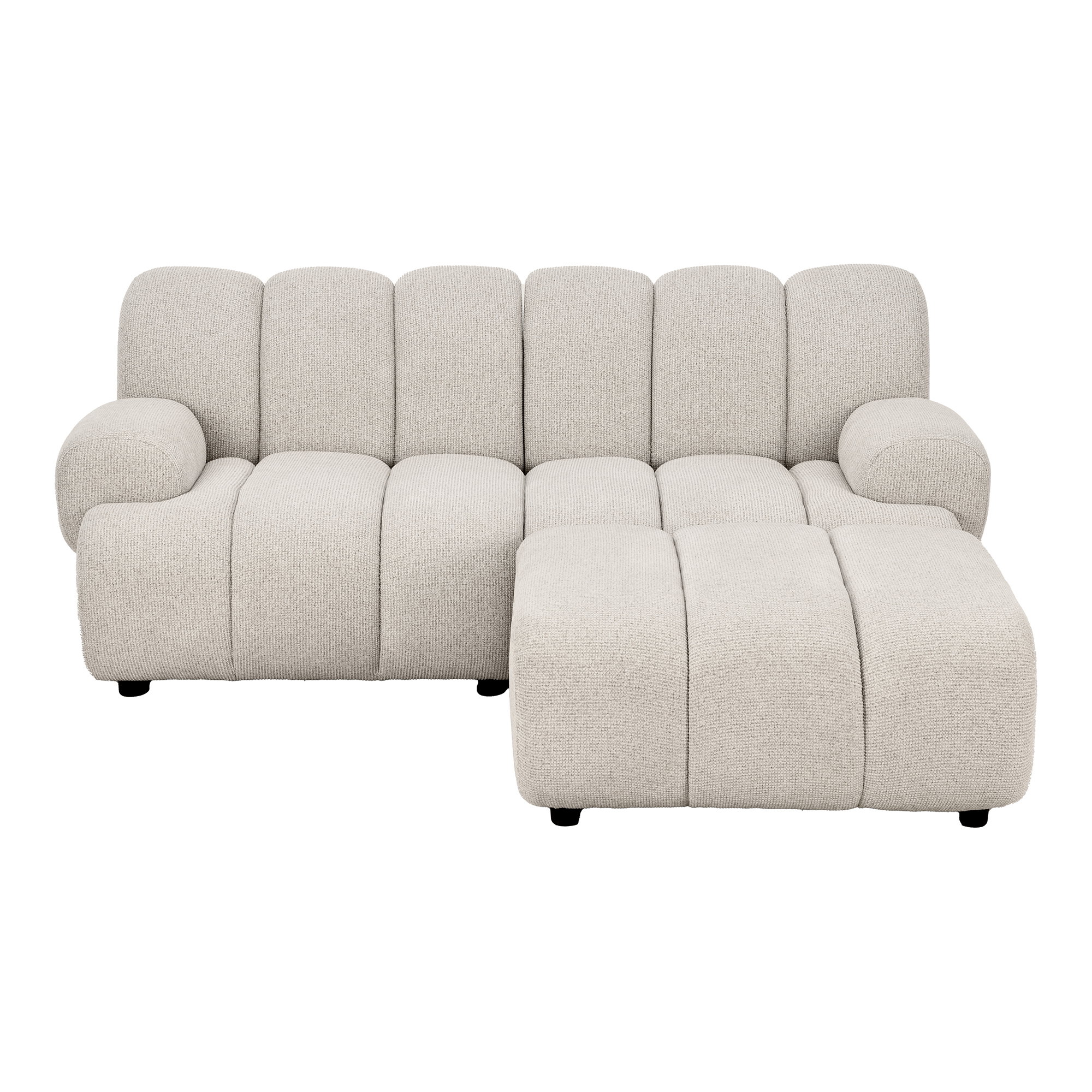 Taza 2,5 personers modulsofa m/puf, sand, højrevendt, HN1422