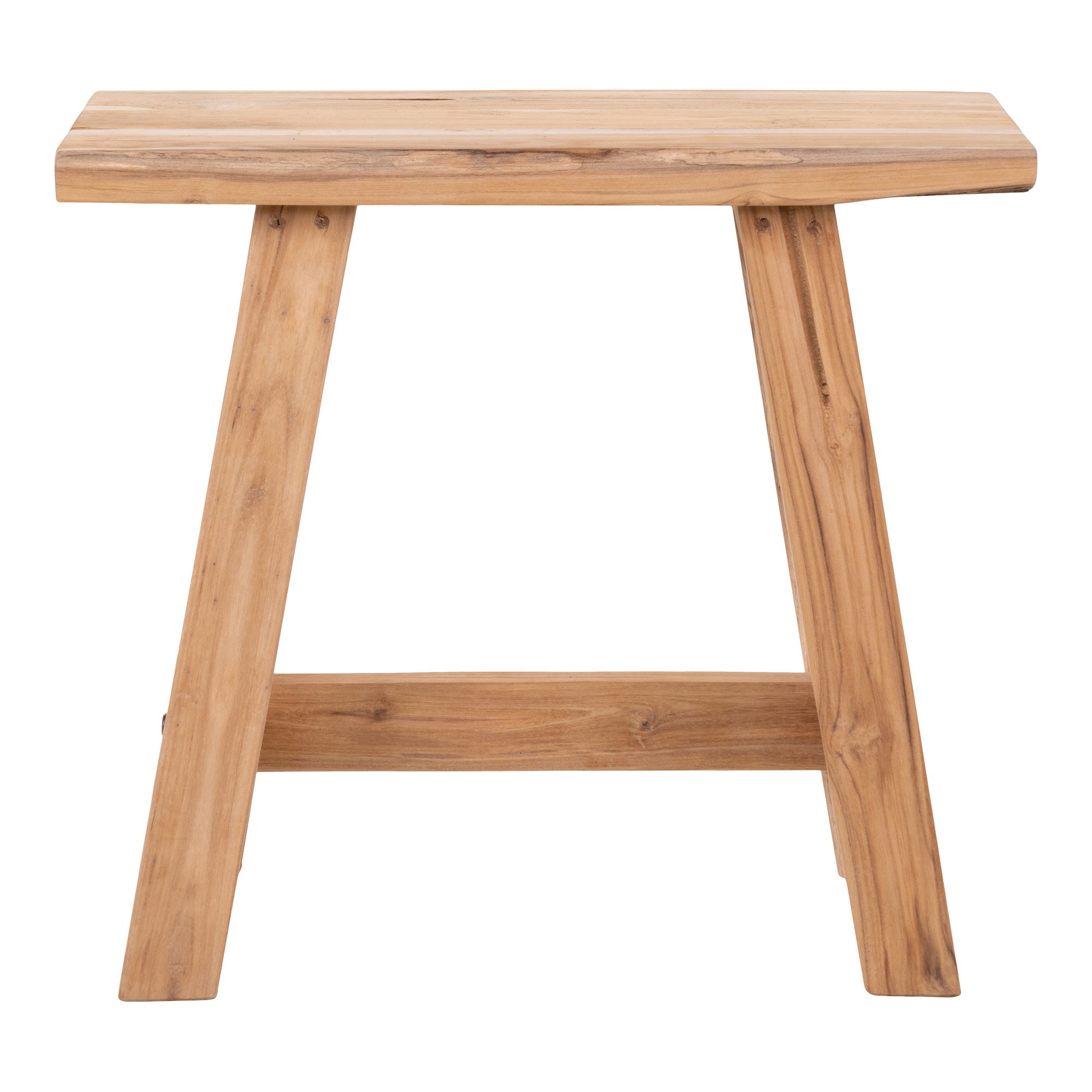 Barcelona Bænk, teak, natur, 50x25x45 cm - Billede 2