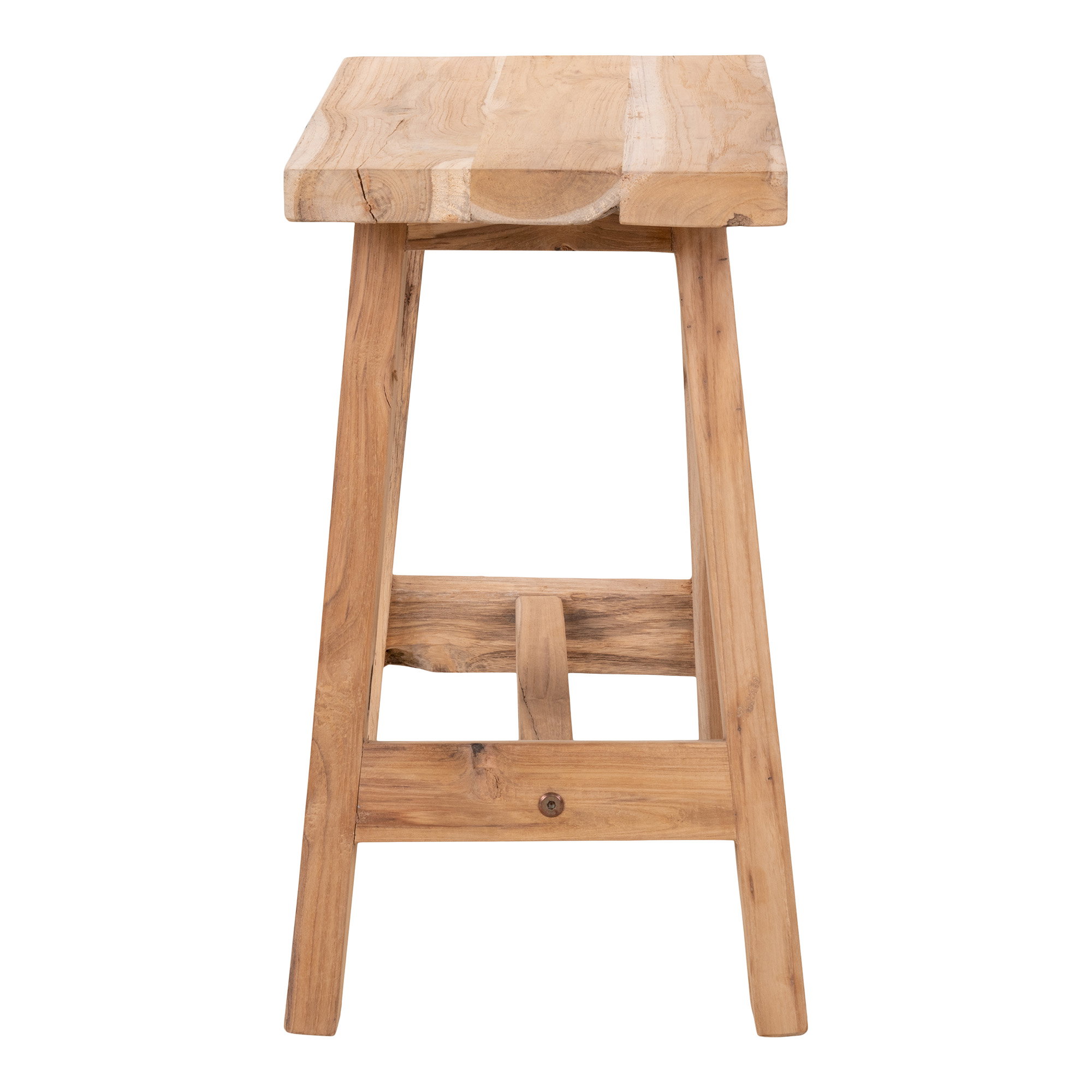 Barcelona Bænk, teak, natur, 50x25x45 cm - Billede 3