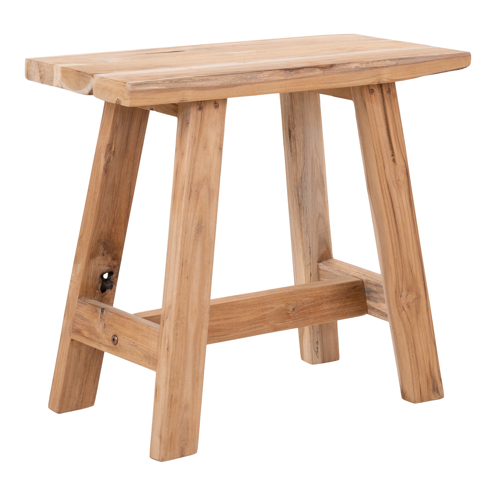 Barcelona Bænk, teak, natur, 50x25x45 cm