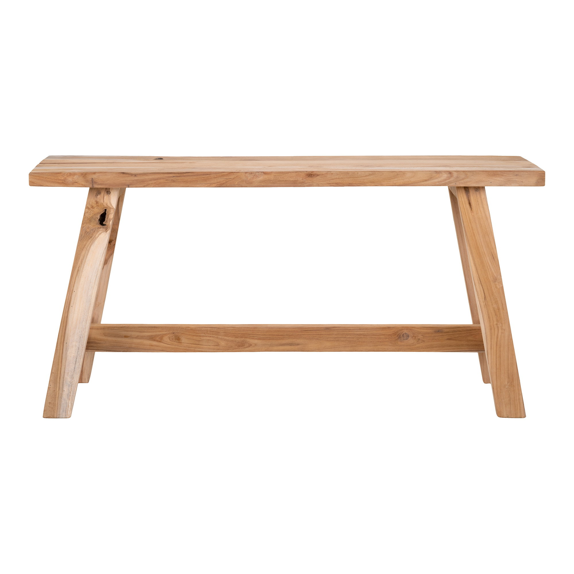 Barcelona Bænk, teak, natur, 90x25x45 cm - Billede 2