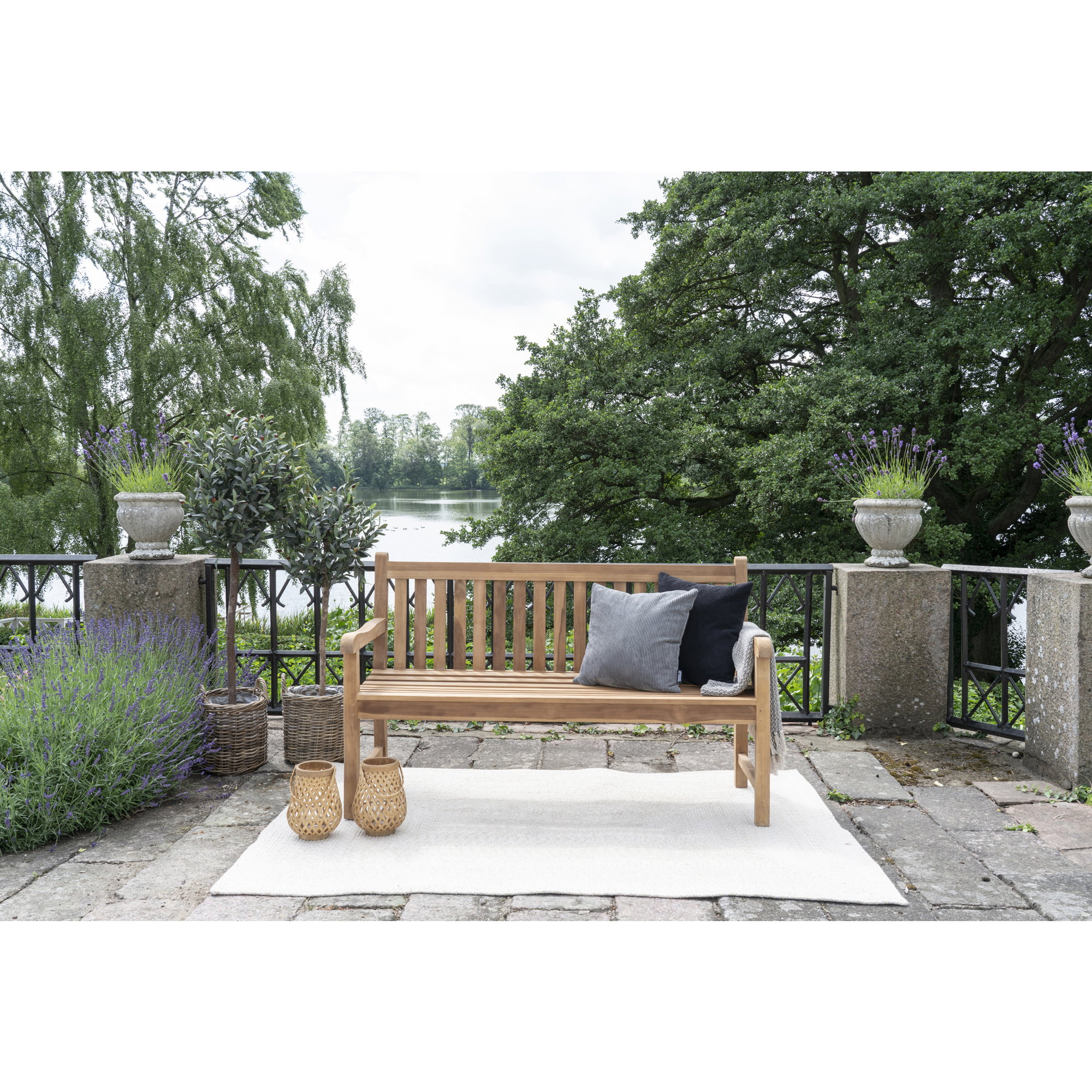 Cabo Bænk, teak, natur, 150x62x92 cm - Billede 5