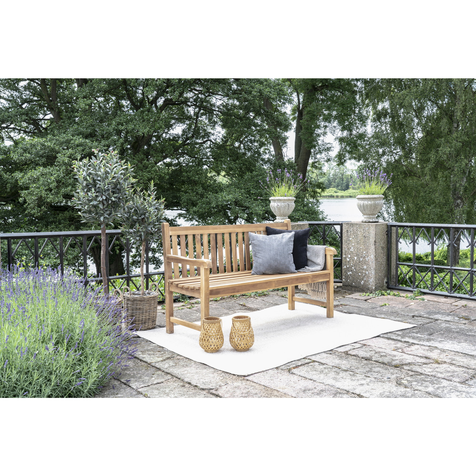 Cabo Bænk, teak, natur, 150x62x92 cm - Billede 7