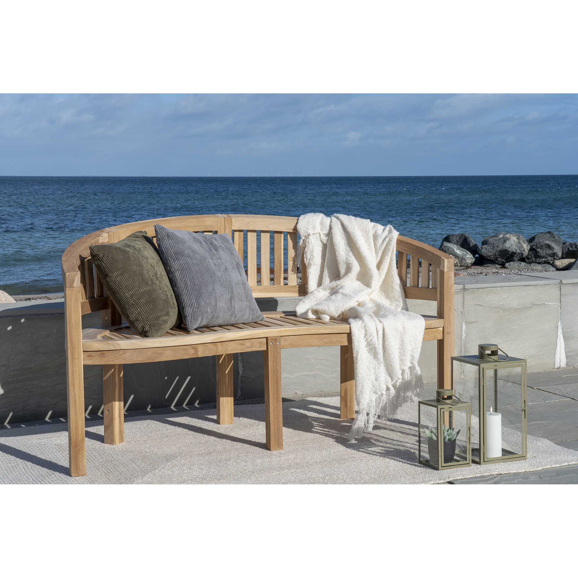 Boca Banan Bænk, teak, natur, 150x60x85 cm - Billede 6