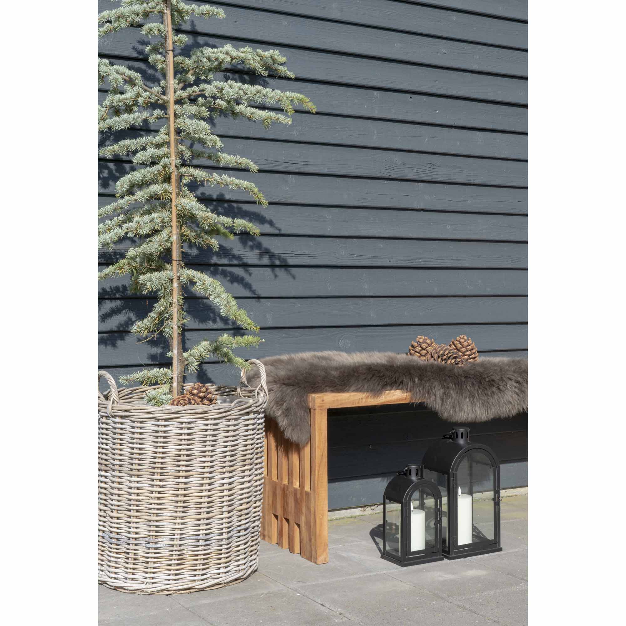 Benidorm Bænk, teak, natur, 140x35x48 cm - Billede 12