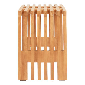 Benidorm Bænk, teak, natur, 140x35x48 cm - Billede 3