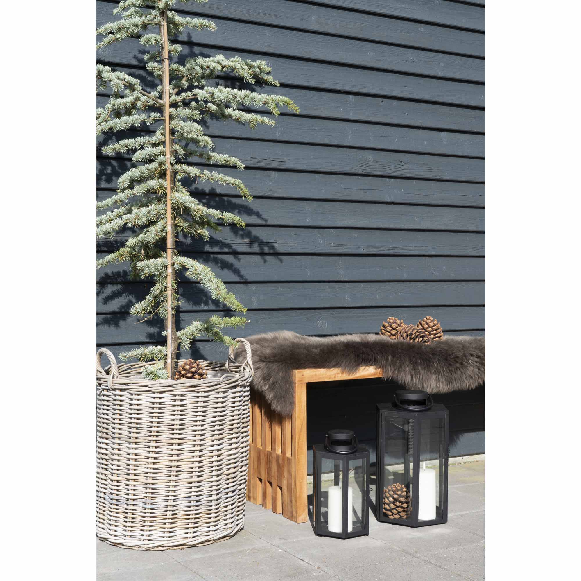 Benidorm Bænk, teak, natur, 90x30x49 cm - Billede 8