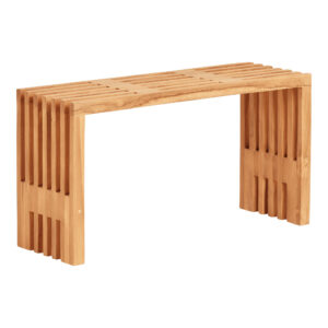 Benidorm Bænk, teak, natur, 90x30x49 cm