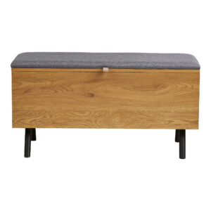 Alternative view of Barco Bænk med opbevaring, egetræslook, 92x33x48 cm