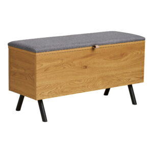 Barco Bænk med opbevaring, egetræslook, 92x33x48 cm