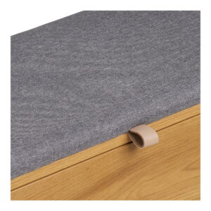 Barco Bænk med opbevaring, egetræslook, 92x33x48 cm - Billede 7