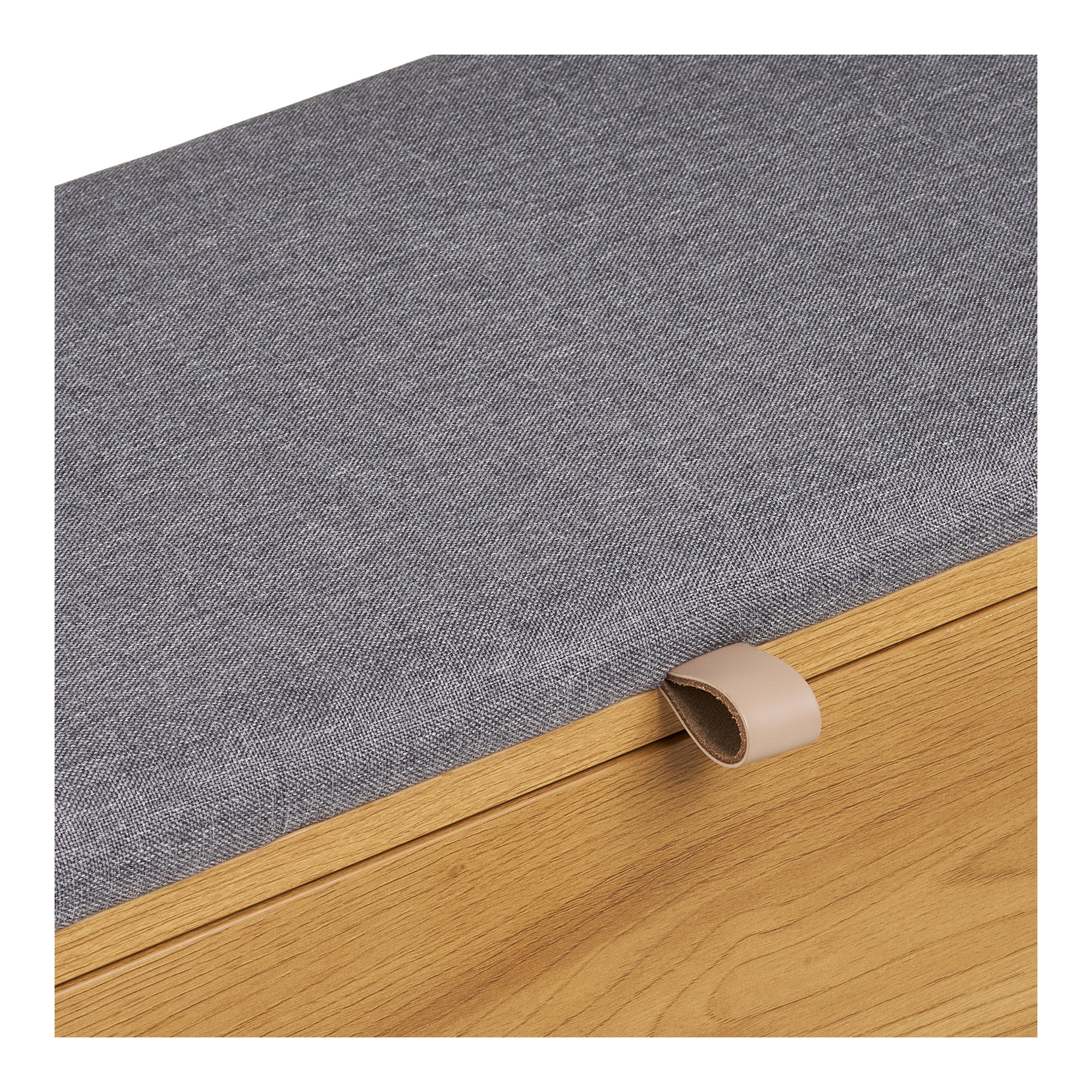 Barco Bænk med opbevaring, egetræslook, 92x33x48 cm - Billede 7