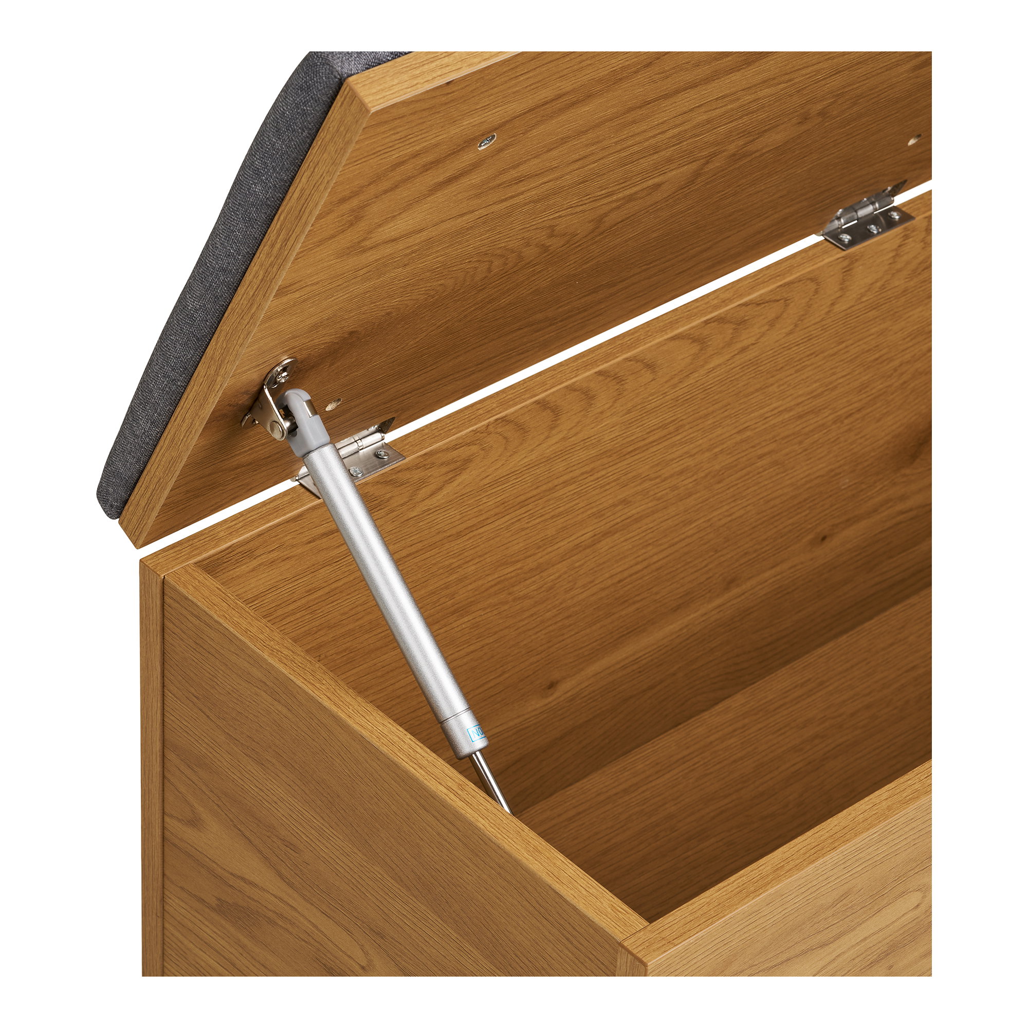 Barco Bænk med opbevaring, egetræslook, 92x33x48 cm - Billede 8