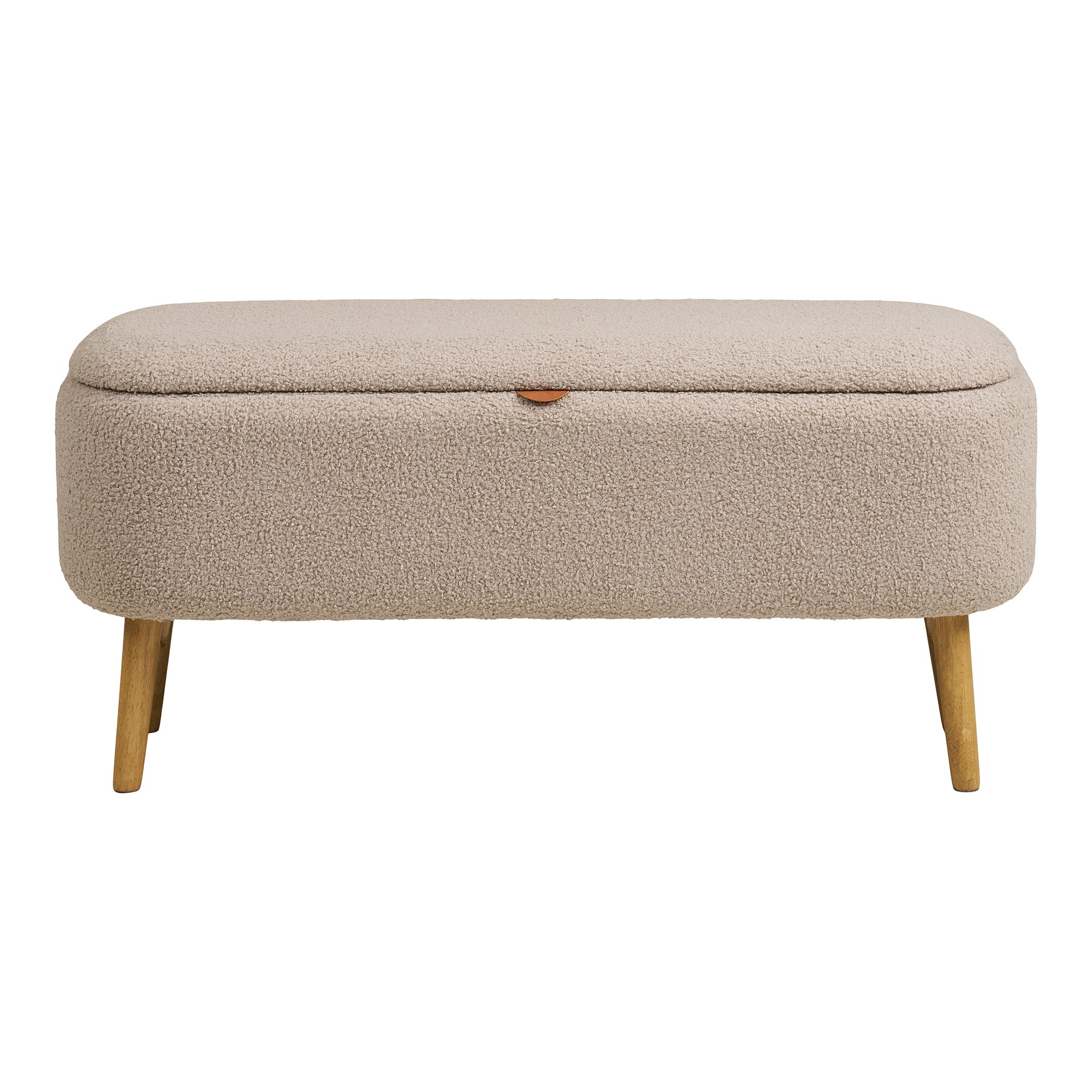 Harlow Bænk med opbevaring, bouclé, beige, 95x37x45 cm, HN1063 - Billede 2