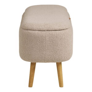 Harlow Bænk med opbevaring, bouclé, beige, 95x37x45 cm, HN1063 - Billede 6