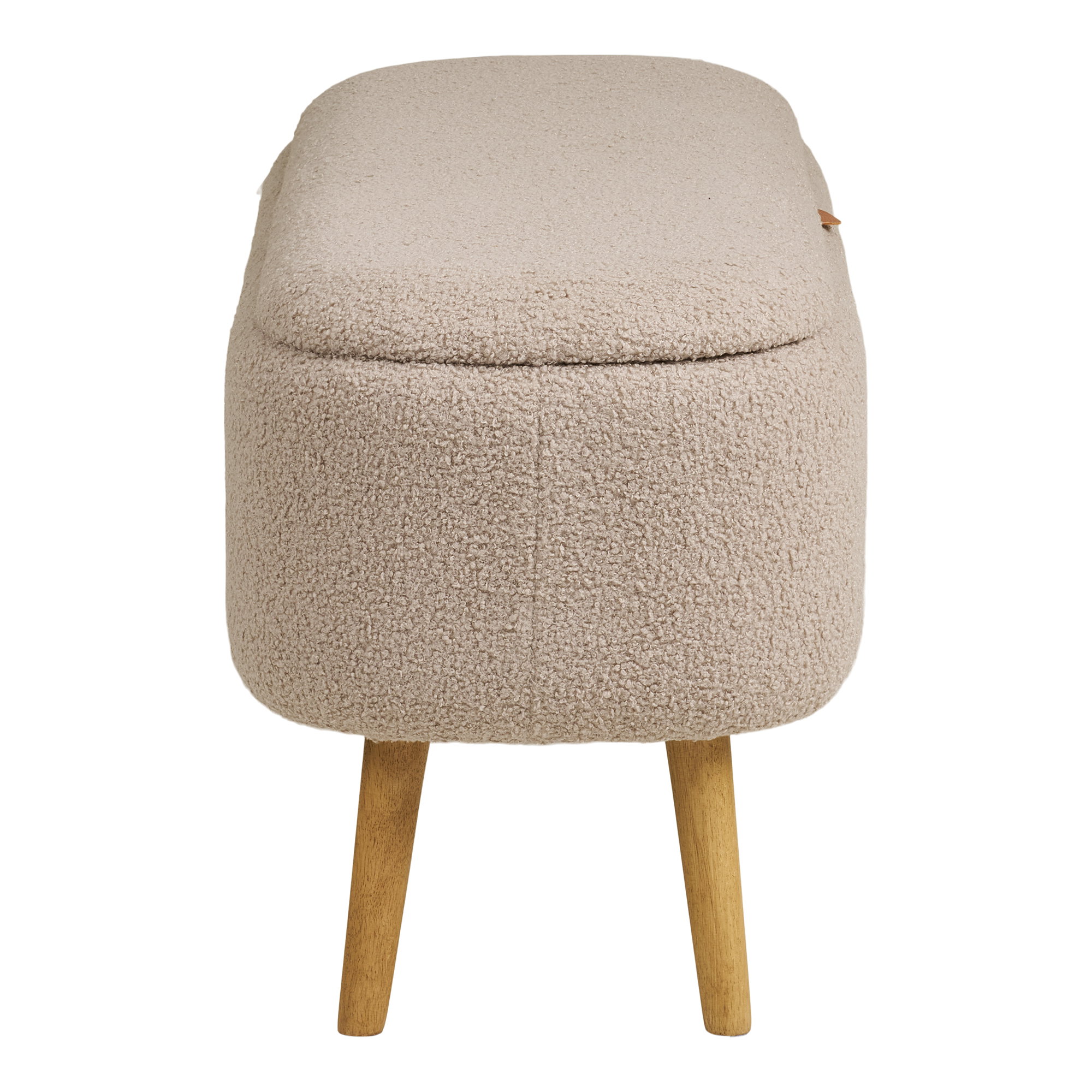 Harlow Bænk med opbevaring, bouclé, beige, 95x37x45 cm, HN1063 - Billede 6