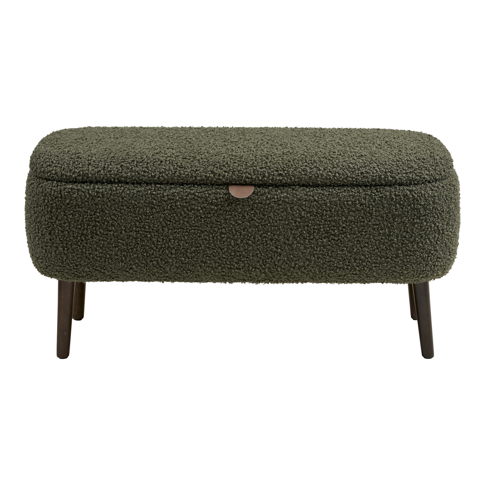Harlow Bænk med opbevaring, teddy, grøn, 95x37x45 cm, HN1301 - Billede 2