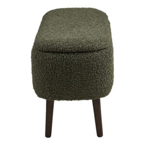 Harlow Bænk med opbevaring, teddy, grøn, 95x37x45 cm, HN1301 - Billede 6