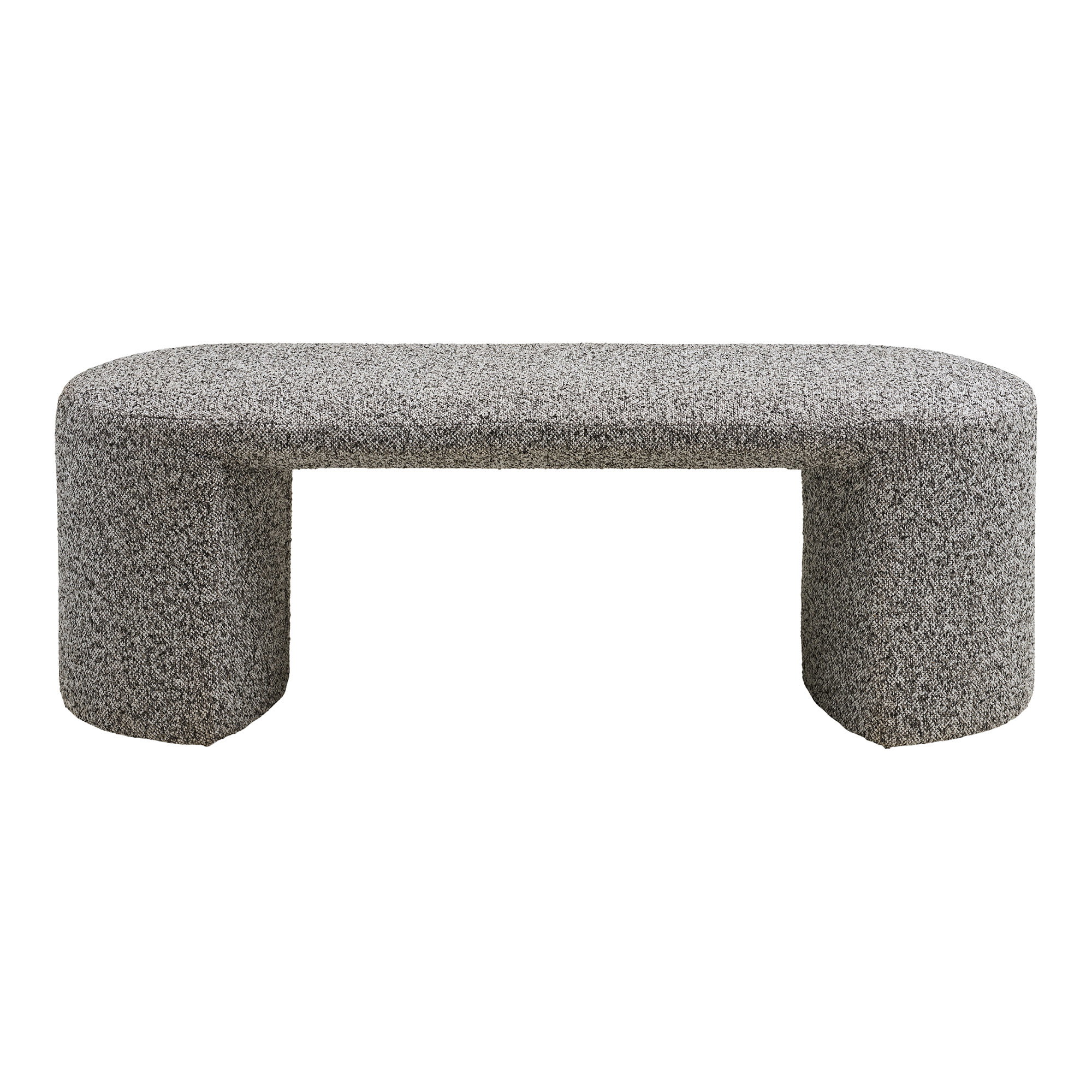 Westport Bænk, bouclé, sort/hvid, 120x45x44 cm, HN1243 - Billede 2