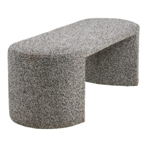 Westport Bænk, bouclé, sort/hvid, 120x45x44 cm, HN1243 - Billede 3