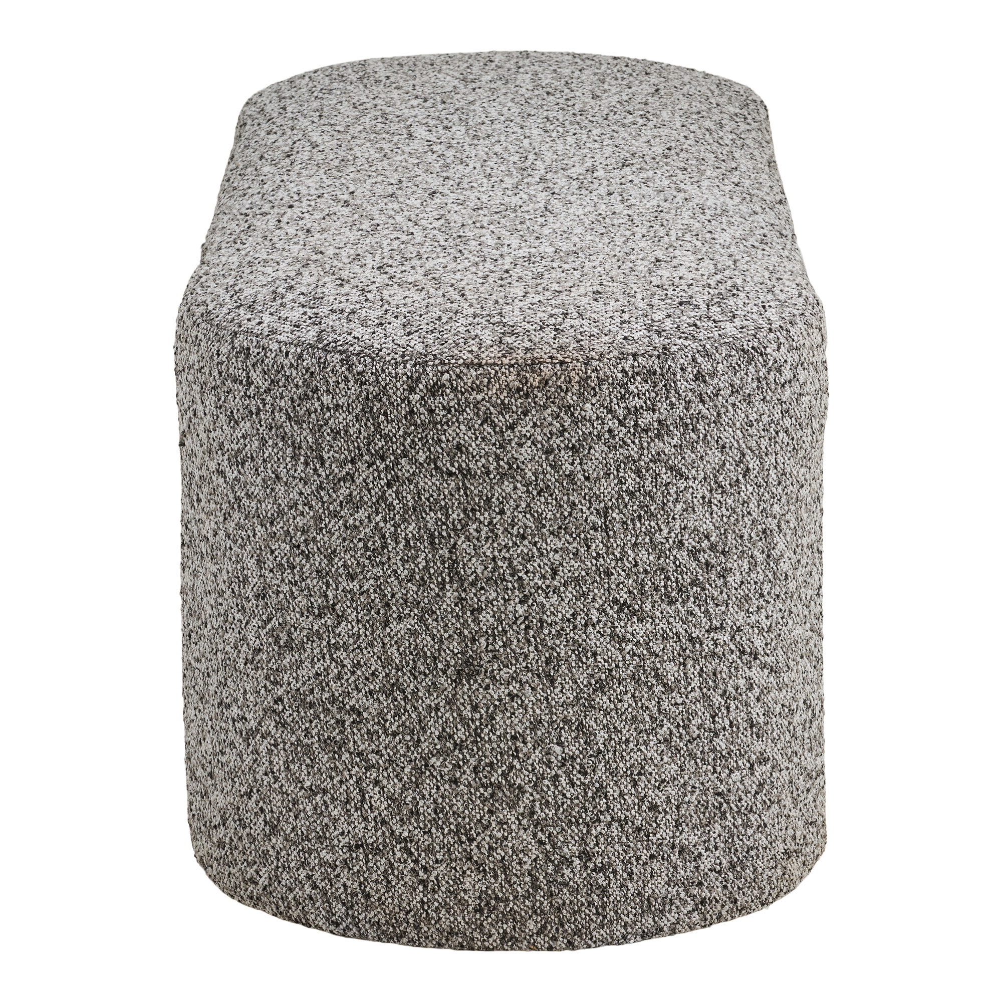 Westport Bænk, bouclé, sort/hvid, 120x45x44 cm, HN1243 - Billede 4