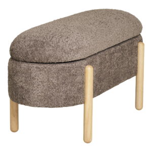 Branca bænk med opbevaring, brun/natur, 97x40x48 cm, HN1237 - Billede 3