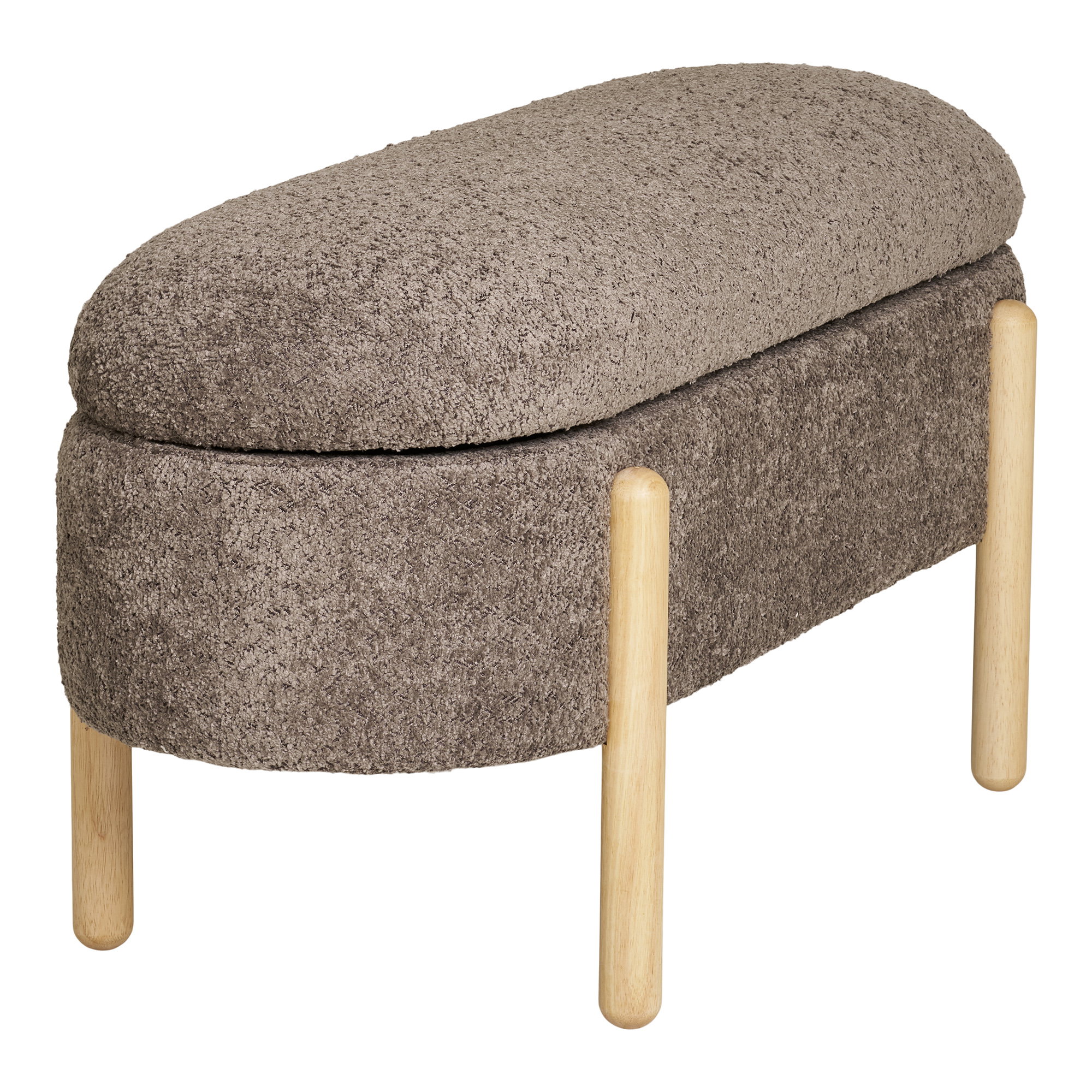 Branca bænk med opbevaring, brun/natur, 97x40x48 cm, HN1237 - Billede 3
