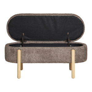 Branca bænk med opbevaring, brun/natur, 97x40x48 cm, HN1237 - Billede 4