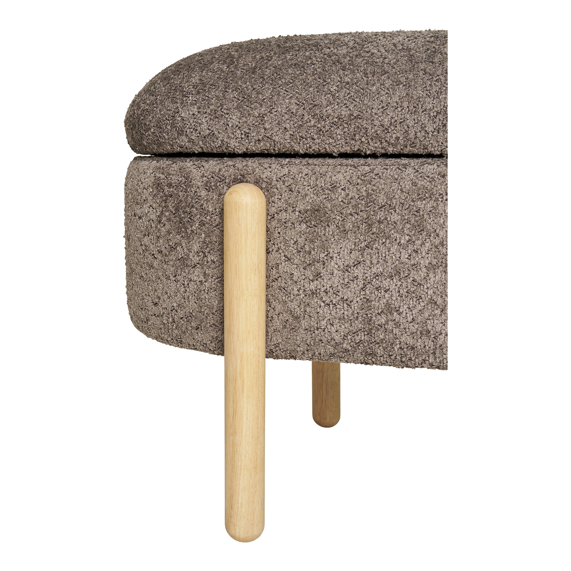 Branca bænk med opbevaring, brun/natur, 97x40x48 cm, HN1237 - Billede 6