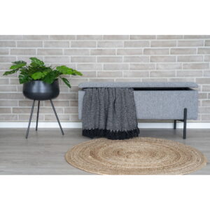 Watford Bænk med opbevaring, lysegrå, 95x36,5x43 cm, HN1275 - Billede 4