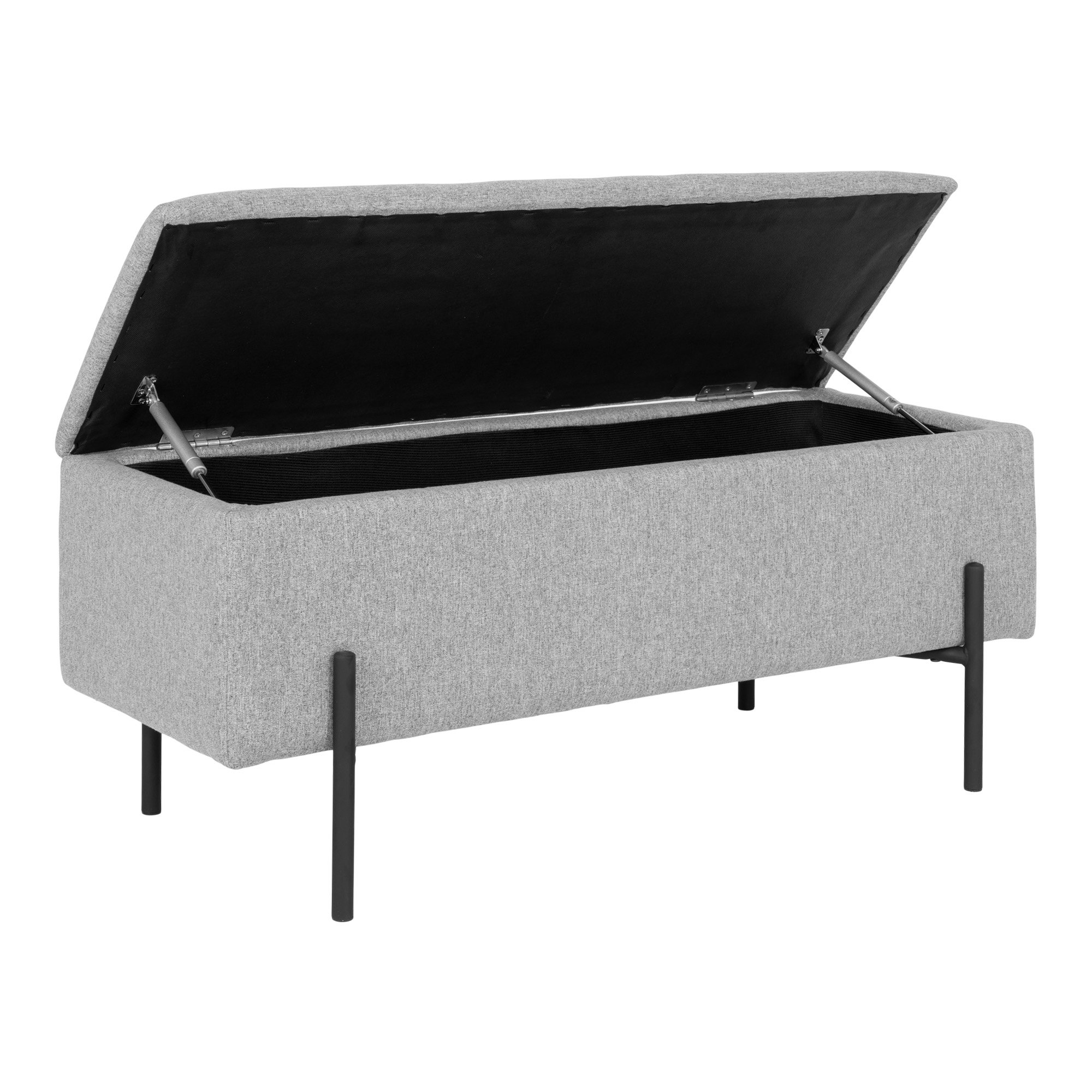 Watford Bænk med opbevaring, lysegrå, 95x36,5x43 cm, HN1275 - Billede 3