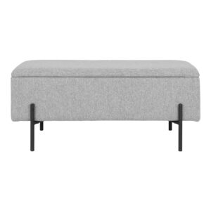 Watford Bænk med opbevaring, lysegrå, 95x36,5x43 cm, HN1275