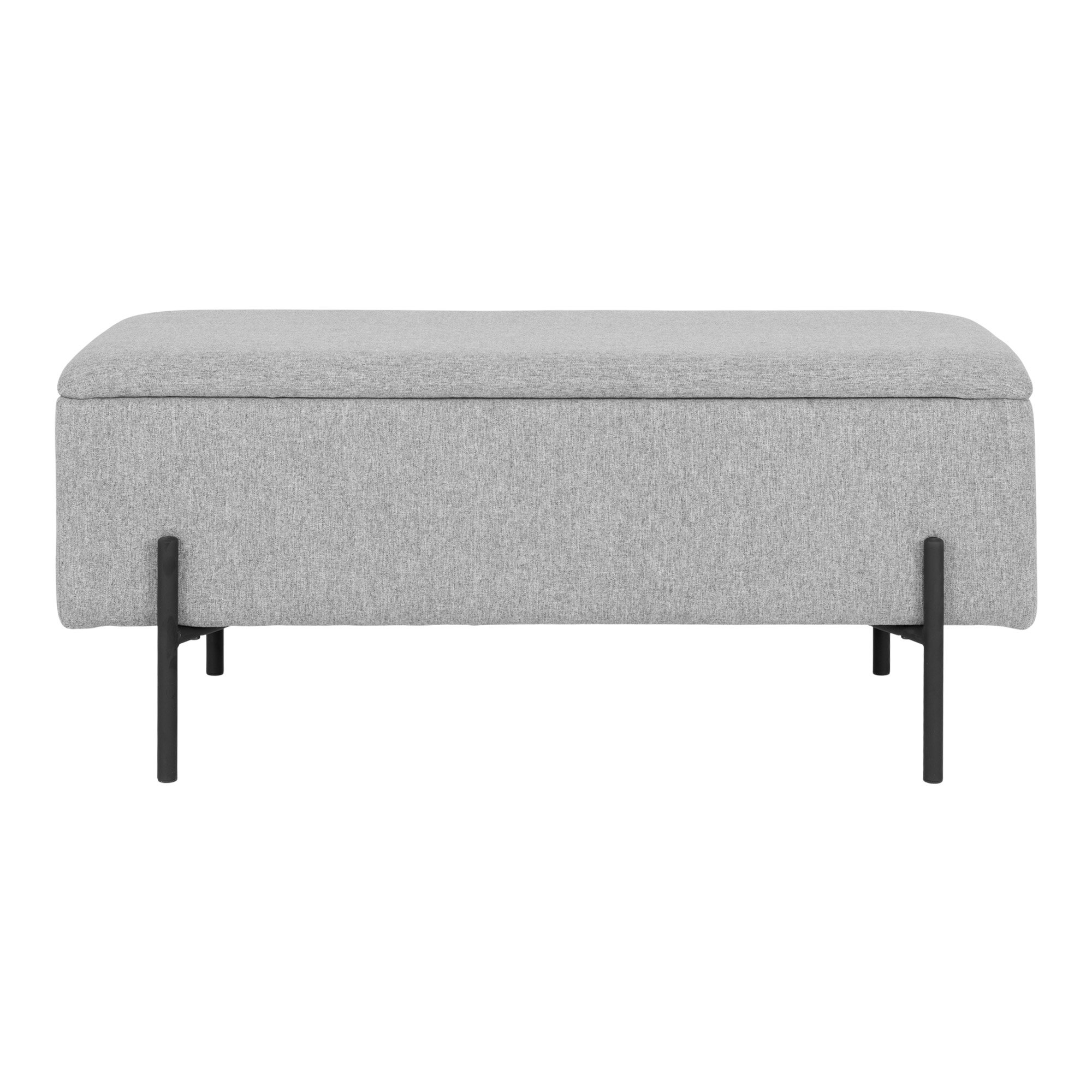 Watford Bænk med opbevaring, lysegrå, 95x36,5x43 cm, HN1275