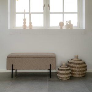 Watford Bænk med opbevaring, bouclé, beige, 95x36,5x43 cm, HN1233 - Billede 4